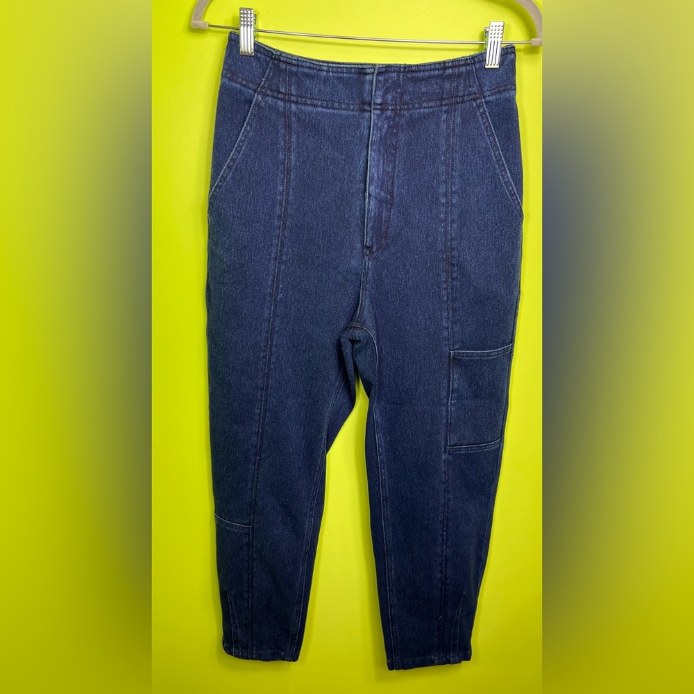 Anthropologie Pilcro Stretch Denim Hi-Rise Cropped Tapered Jeans size 27